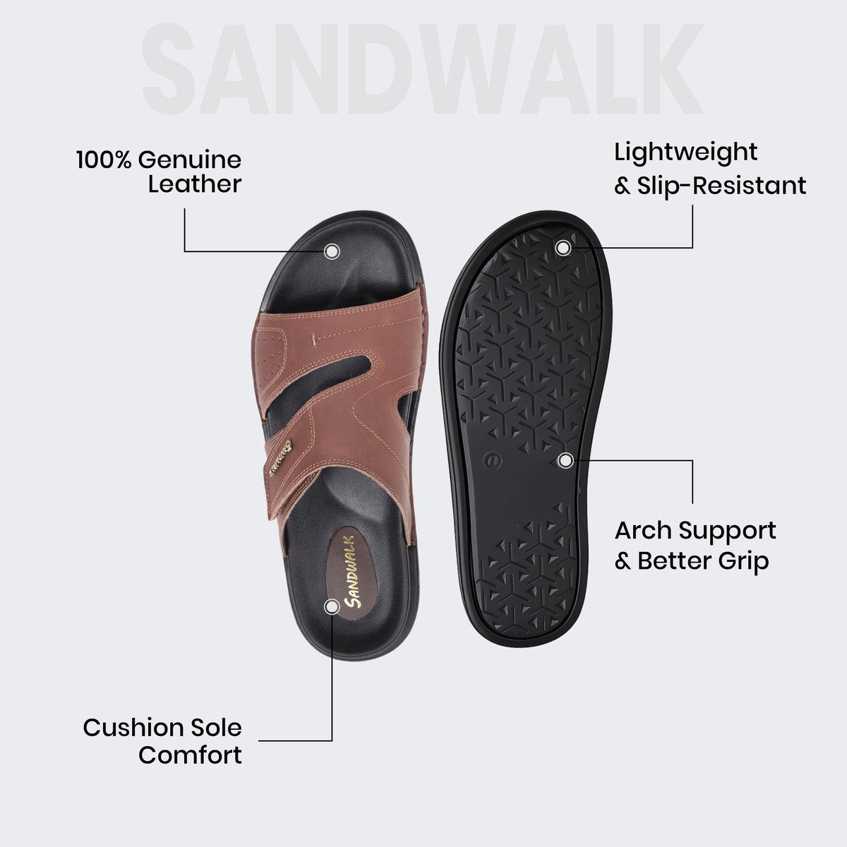 Men's casual Velcro Mule Soft comfort