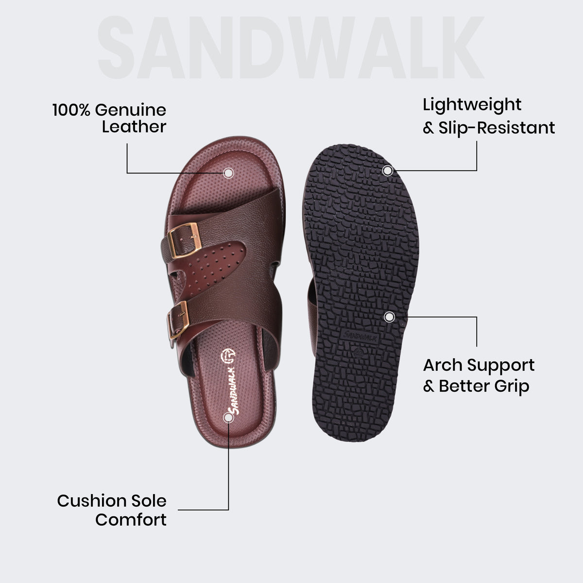 Men's Flat Buckle Mule Soft comfort