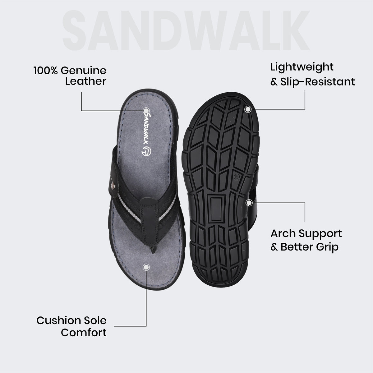 Men's Casual Thong Light Cushion Comfort