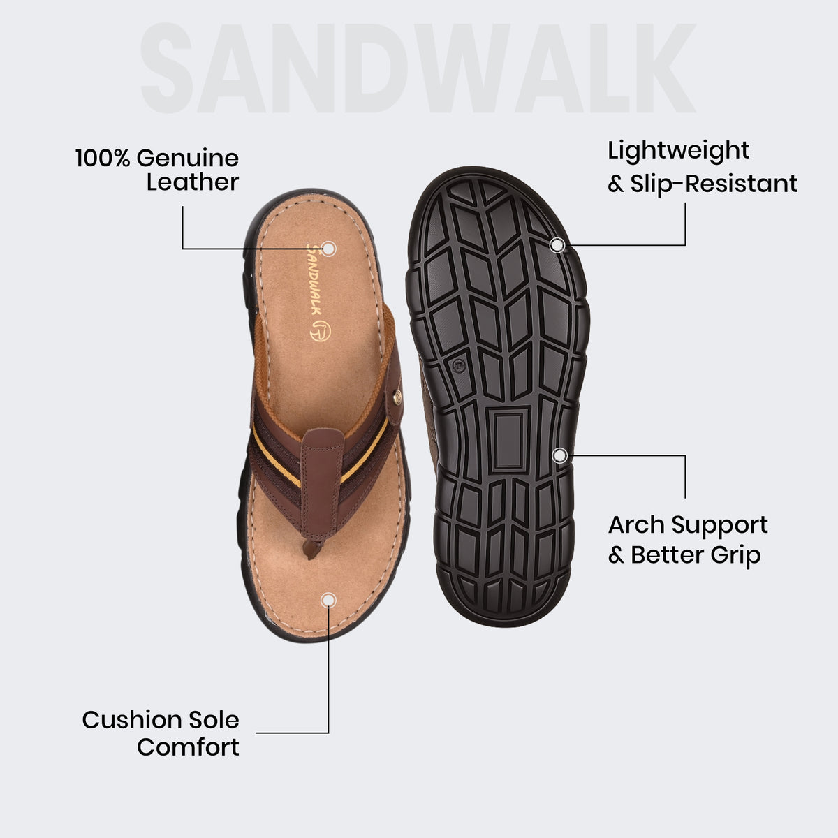 Men's Casual Thong Light Cushion Comfort