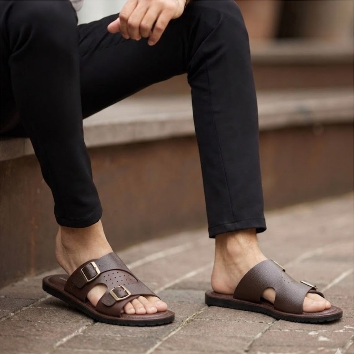 Men's Flat Buckle Mule Soft comfort