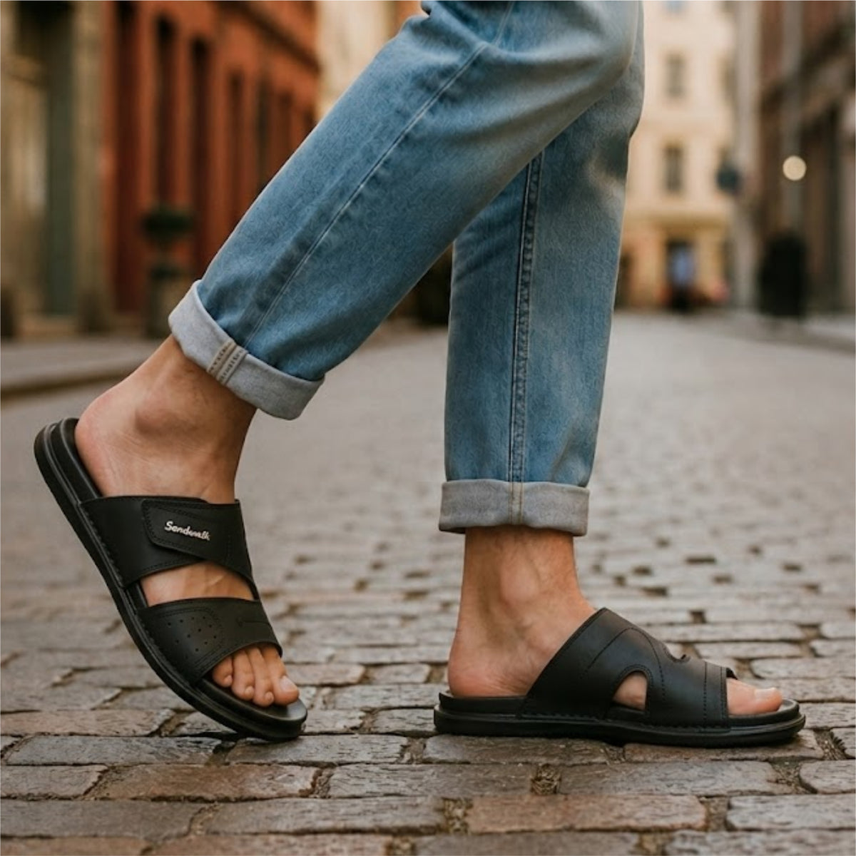 Men's casual Velcro Mule Soft comfort
